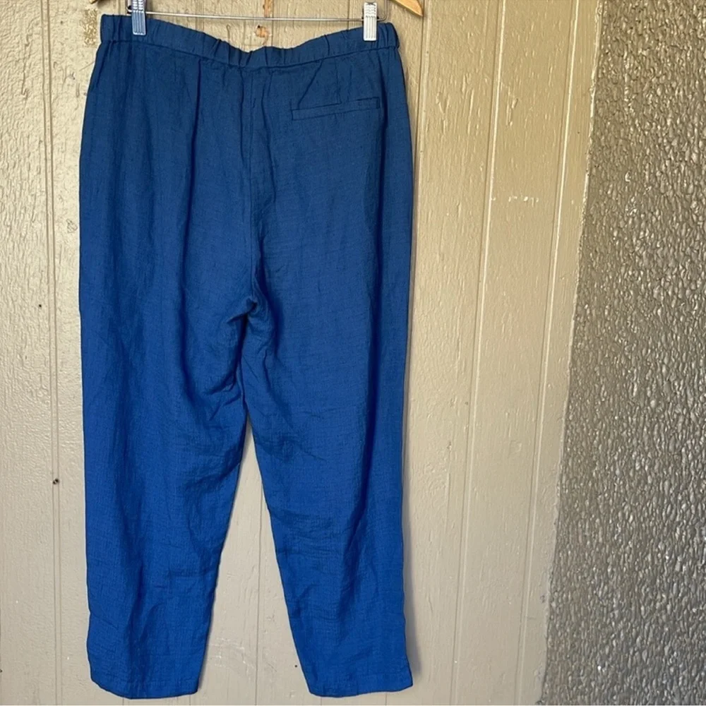 Eileen Fisher pleated linen pants